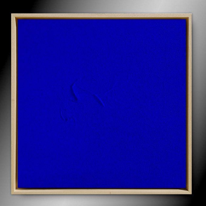 MONOCHROME BLEU référence C30 - Tableau abstrait bleu – Peinture contemporaine minimaliste