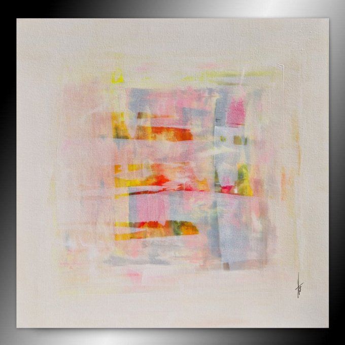 Peinture abstraite contemporaine blanc  – Œuvre originale - TRANSPARENCE