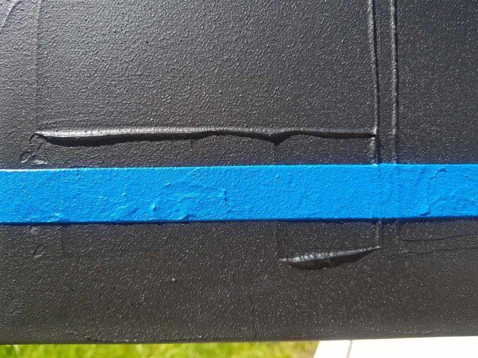 MONOCHROME NOIR 100x100 bleu et blanc - Tableau abstrait noir – Peinture contemporaine 100x100 cm