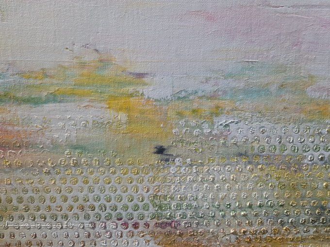 Peinture abstraite contemporaine multicolore et reliefs – Œuvre originale - LUMIERE D'AILLEURS