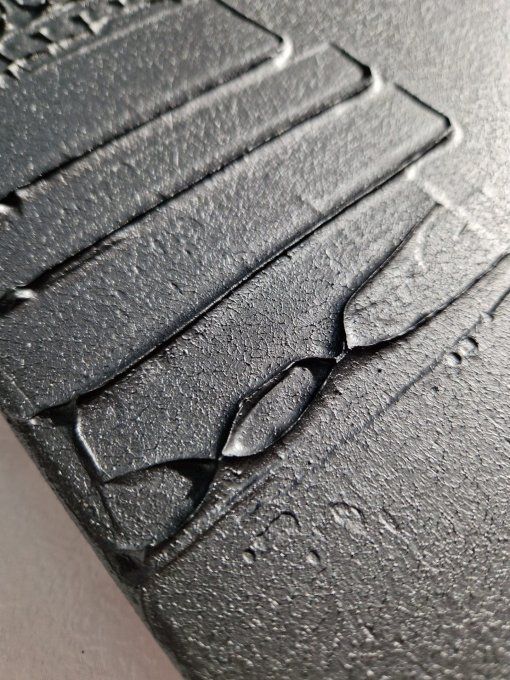 MONOCHROME NOIR référence B15 - Tableau abstrait noir – Peinture contemporaine minimaliste 50x70 cm