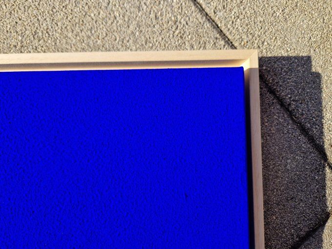 MONOCHROME BLEU référence C30 - Tableau abstrait bleu – Peinture contemporaine minimaliste