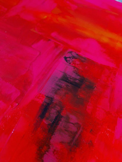Peinture abstraite contemporaine blanc  – Œuvre originale -  INCANDESCENCE