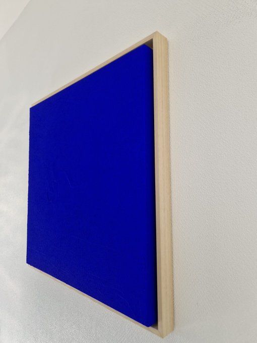 MONOCHROME BLEU référence C30 - Tableau abstrait bleu – Peinture contemporaine minimaliste