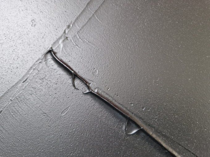 MONOCHROME NOIR référence M15 -Tableau abstrait noir – Peinture contemporaine minimaliste 100x100 cm