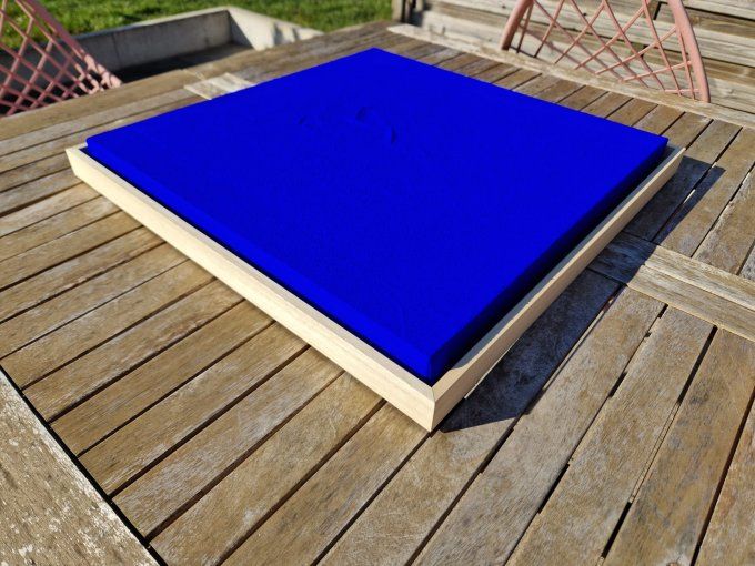 MONOCHROME BLEU référence C30 - Tableau abstrait bleu – Peinture contemporaine minimaliste